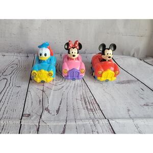Lot of 3 VTech Disney Go Go Smart Wheels Cars Mickey, Minnie, & Donald Tested